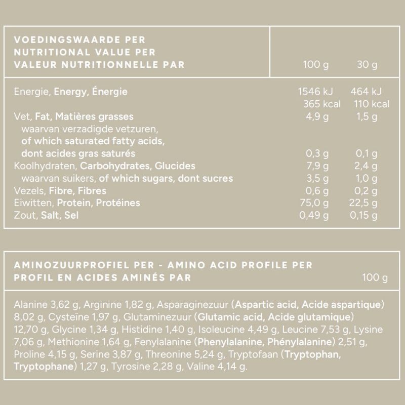-Biologische Whey Protein Vanille Ongezoet (450 gr)