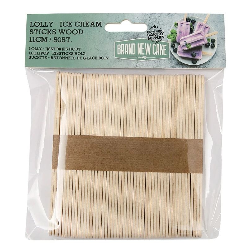 - Lolly / IJsstokjes Hout 11cm 50st.