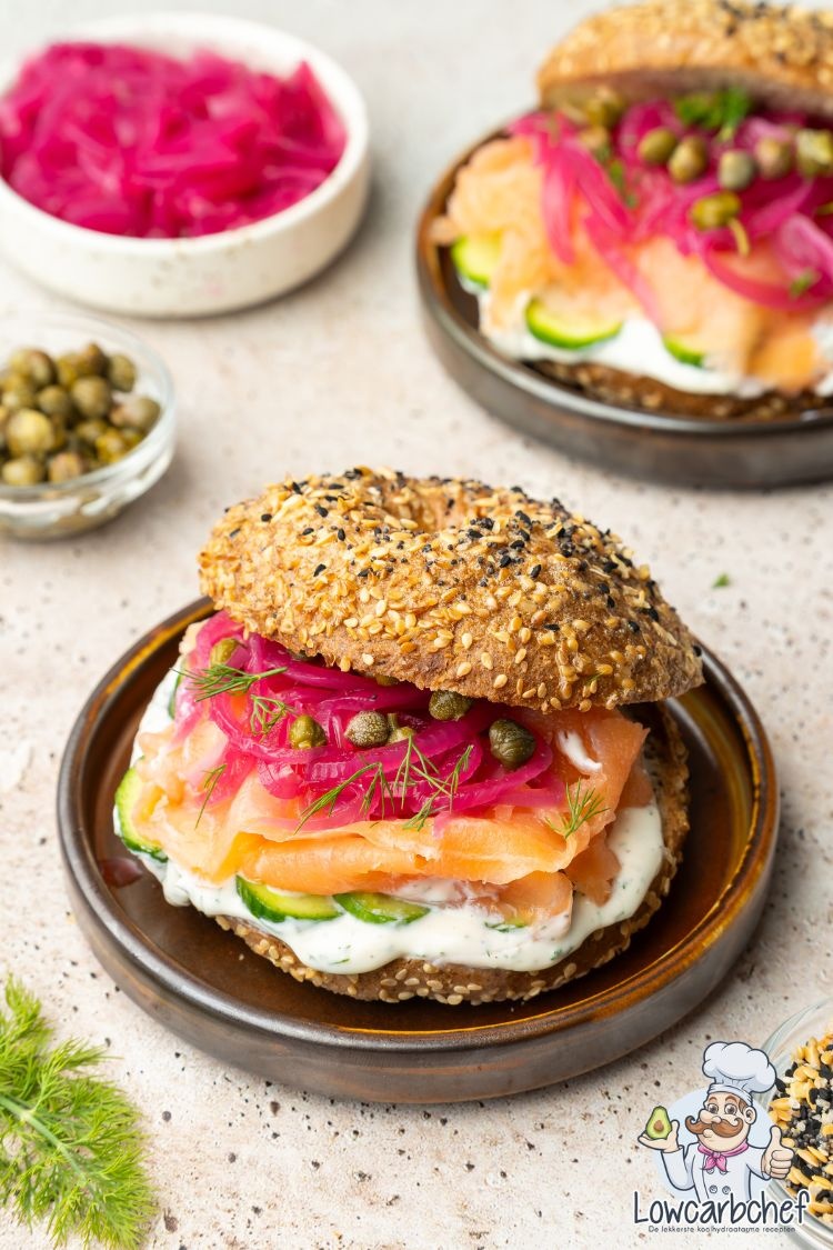 Zalm met bagel