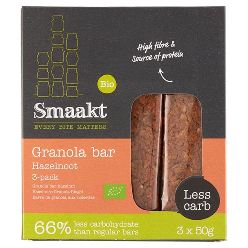 - Less Carb Bio Granola Bar Hazelnoot 3-pack