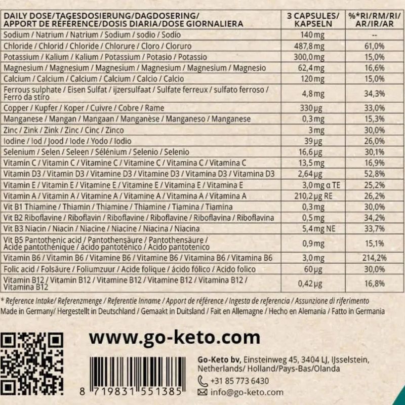 - Elektrolyten Mineralen Vitaminen (180 capsules)