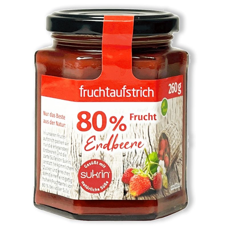 - Fruitspread Aardbei (260 gr)