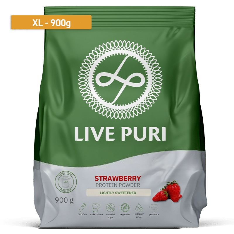 - Eiwitpoeder Aardbei Licht Gezoet