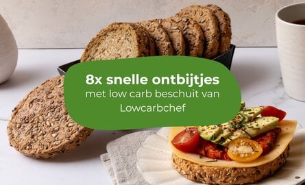 8X snelle koolhydraatarme ontbijtjes met beschuit