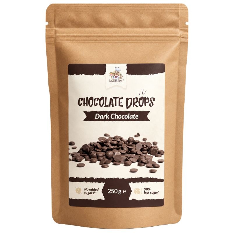 Lowcarbchef Mini Chocolade Druppels Puur (250 gr)