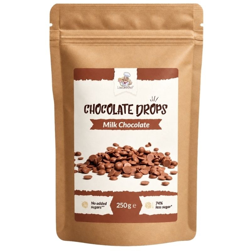 Lowcarbchef Mini Chocolade Druppels Melk (250 gr)