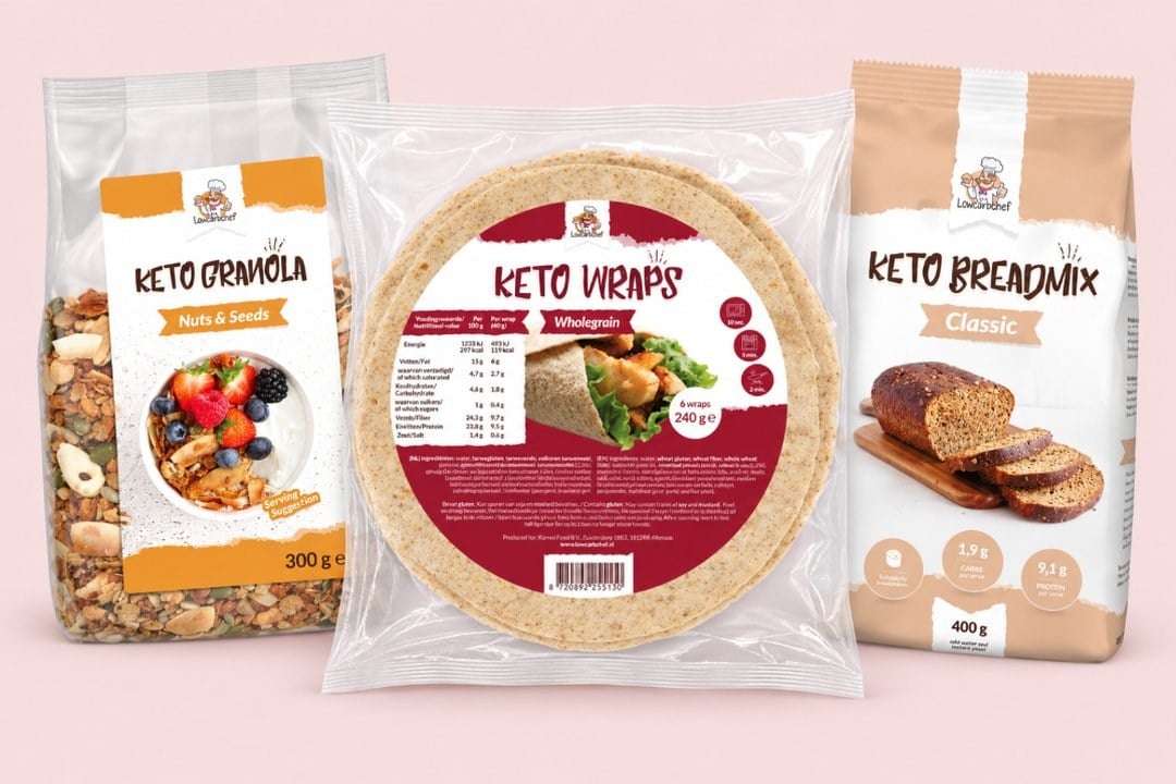 Keto Wraps, Keto Granola en Keto Breadmix