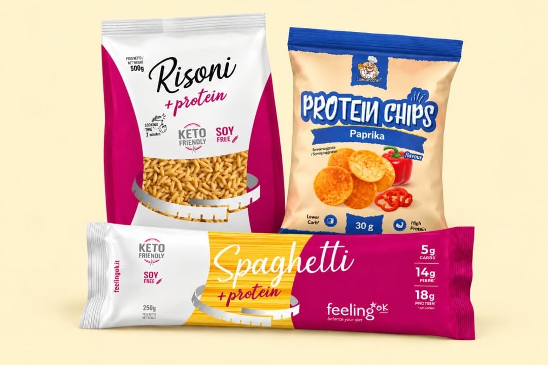 Risoni +Protein, Protein Chips en Spaghetti +Protein