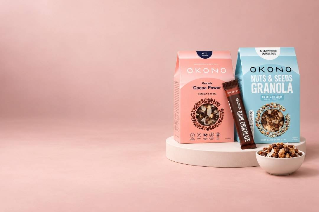 OKONO granola en Dark Chocolate reep
