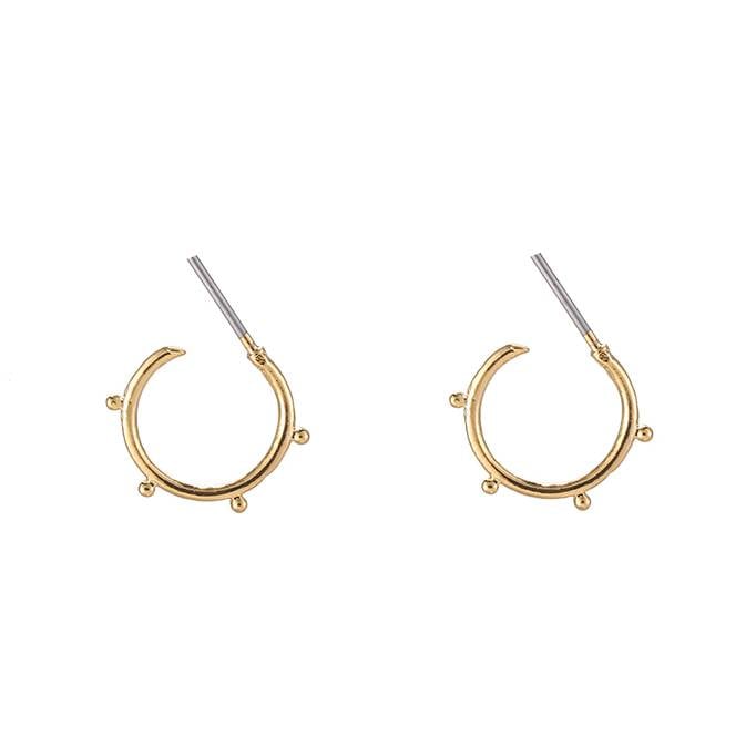 PRECIOUS DOTTED HOOPS - GOLD