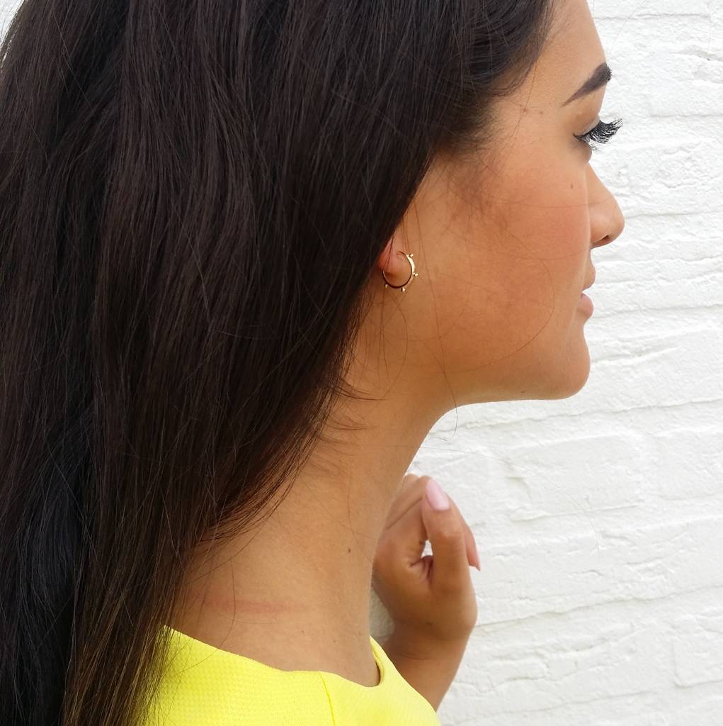 PRECIOUS DOTTED HOOPS - GOLD