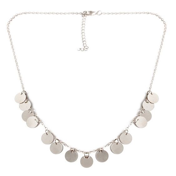 BOHO COINS NECKLACE - SILVER