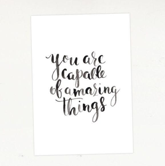 WISH CARD - YOU ARE CAPABLE OF AMAZING THINGS