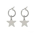 STAR HOOPS - SILVER