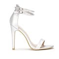 DOUBLE STRAP HEELS - SILVER