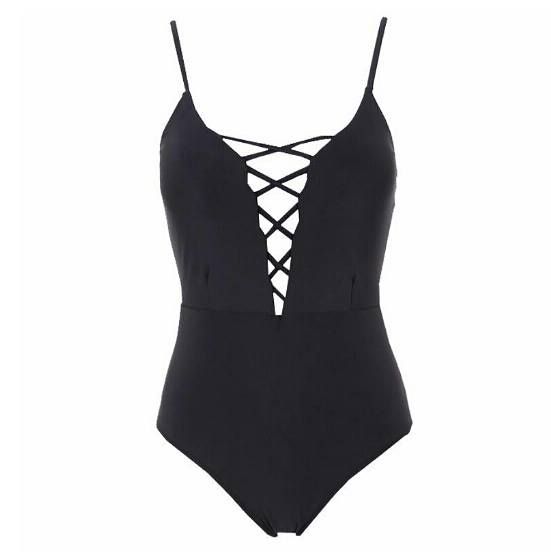 LACE UP SWIMSUIT