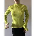 TURTLENECK TOP JACKY  NEON GREEN