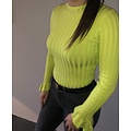 TURTLENECK TOP JACKY  NEON GREEN