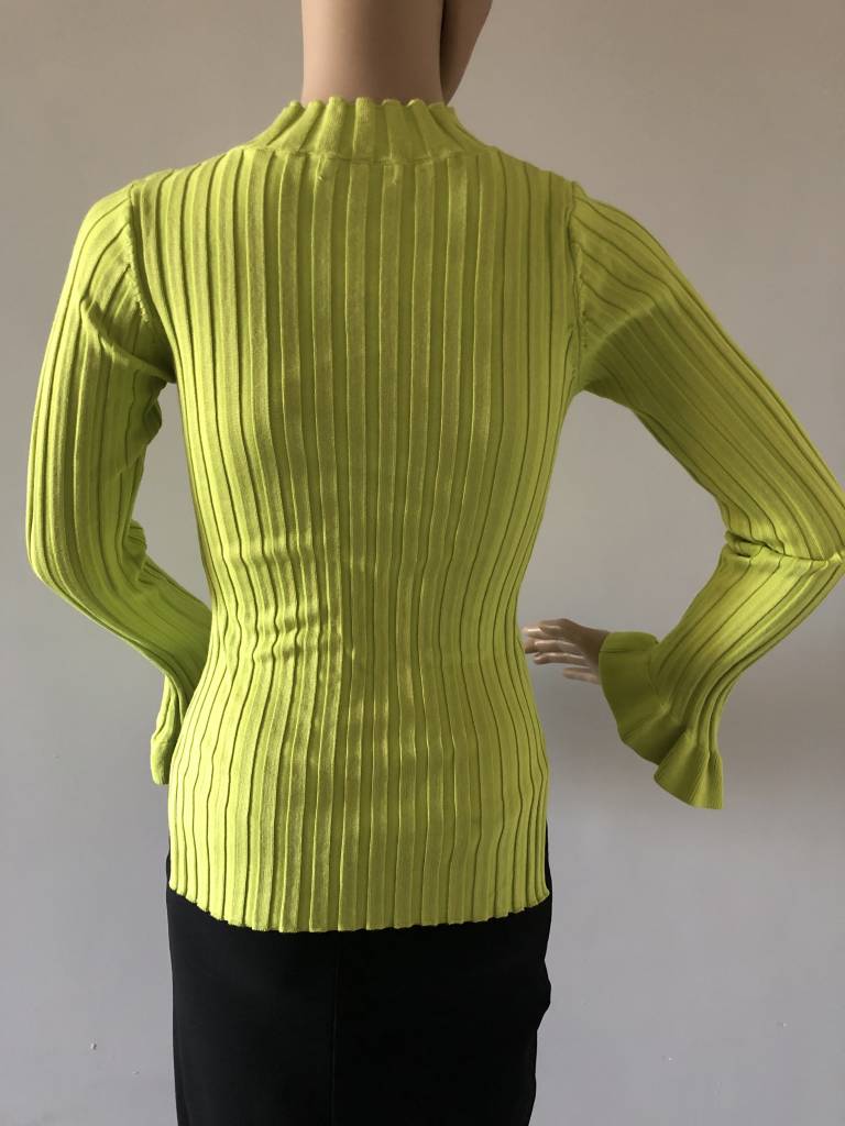 TURTLENECK TOP JACKY  NEON GREEN