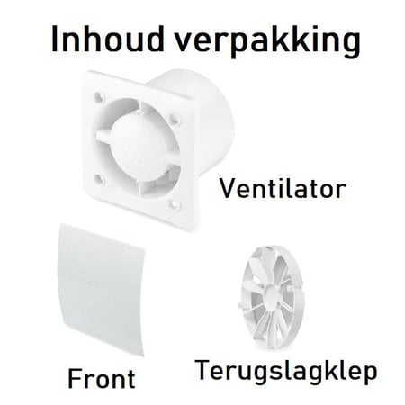 Pro-Design Badkamer/toilet ventilator - trekkoord - Ø100mm - RVS gebogen