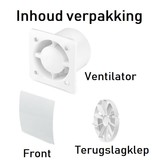 Pro-Design Badkamer/toilet ventilator - met timer - Ø100mm