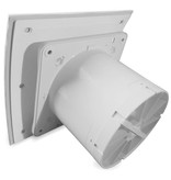 Pro-Design Badkamer/toilet ventilator - met timer - Ø100mm - gebogen glas - mat wit