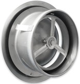 Rooster/ventiel Ø200mm - afvoer & toevoer - geborsteld RVS