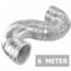 Ongeïsoleerde flexibele slang - Ø160mm - 6 meter - aluminium