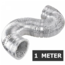 Ongeïsoleerde flexibele slang - Ø180mm - 1 meter - aluminium