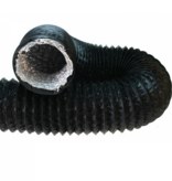 Ongeïsoleerde zwarte flexibele slang - Ø80mm - 6 meter