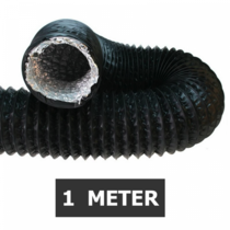 Ongeïsoleerde zwarte flexibele slang - Ø100mm - 1 meter