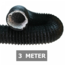 Ongeïsoleerde zwarte flexibele slang - Ø200mm - 3 meter