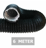 Ongeïsoleerde zwarte flexibele slang - Ø200mm - 6 meter