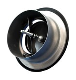 Rooster/ventiel Ø100mm staal - afvoer - met bus - zwart