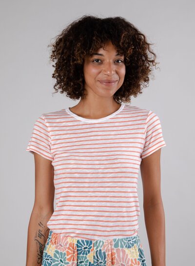 STRIPES T-Shirt I Coral