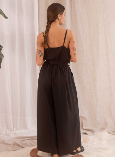 COSSAC BLACK WRAP Jumpsuit