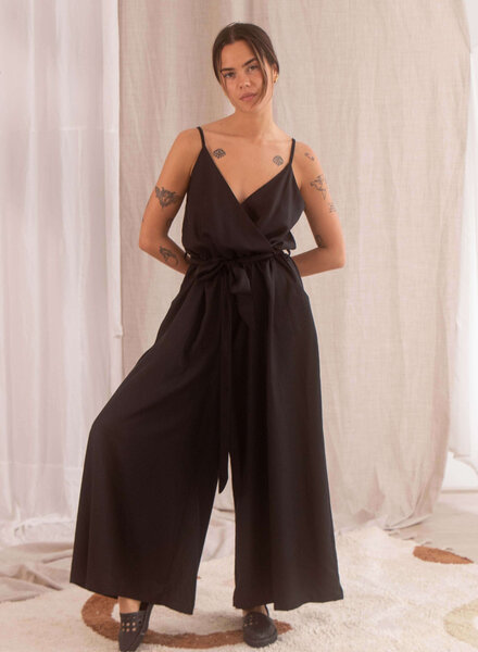 COSSAC BLACK WRAP Jumpsuit