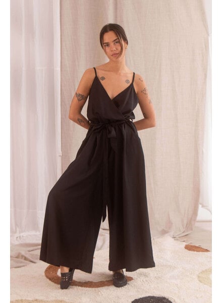 COSSAC BLACK WRAP Jumpsuit