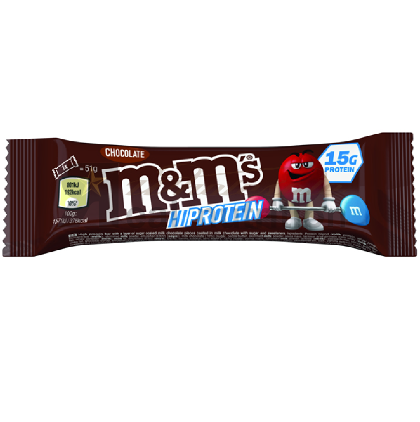Crispy M&M's  Chocolate Hi-Protein Bar (52g Bar) – theskinnyfoodco