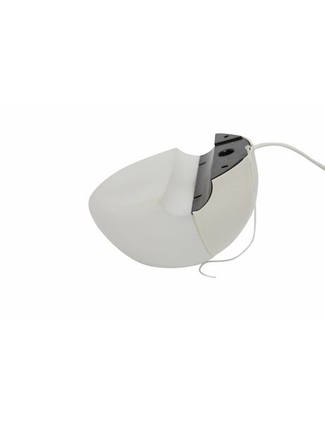 Wall lamp, white and round in shape, 1960s