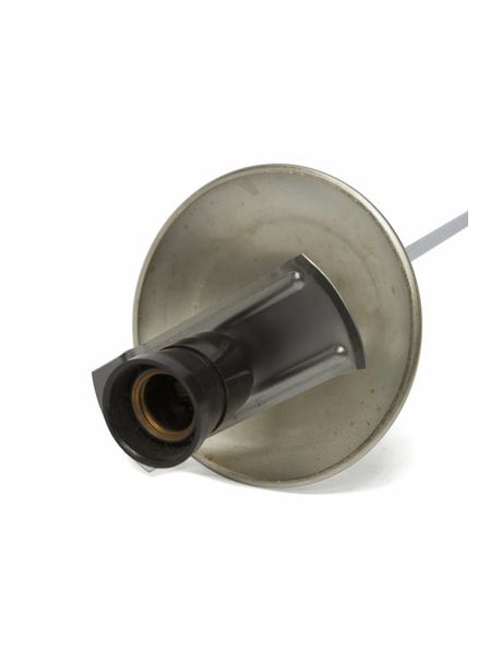 Ceiling cap, matt silver color, 12.5 cm / 4.9 inch  diameter, quite flat model