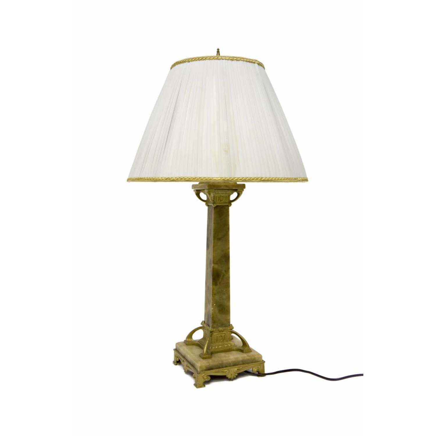 antique lamp with table