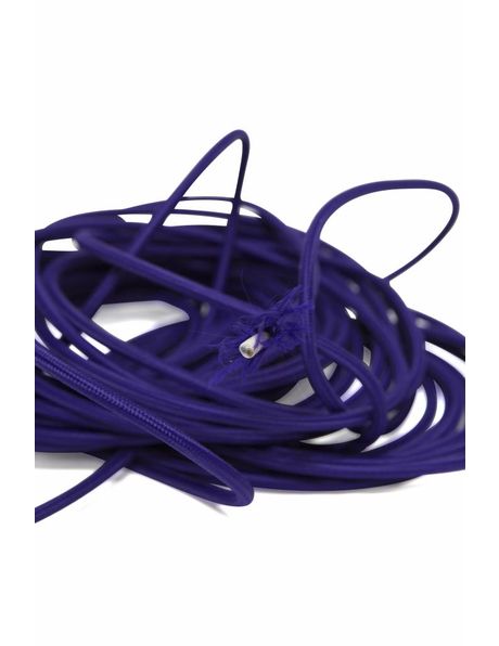 Purple electricity cord, textile cover, 2 core wire