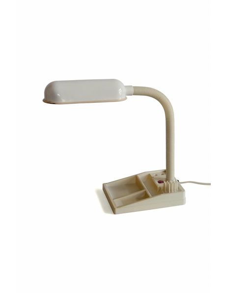 Desk lamp E-lite with bending arm and paperclip tray in the base, 1970s