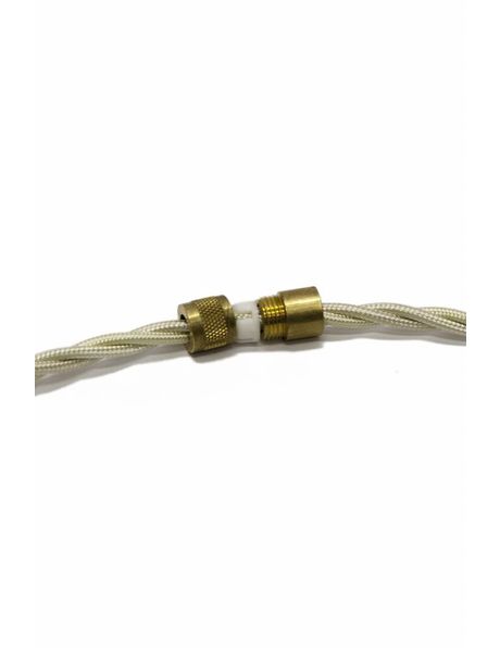 Luxury strain relief for lamp cord, brass, M10x1