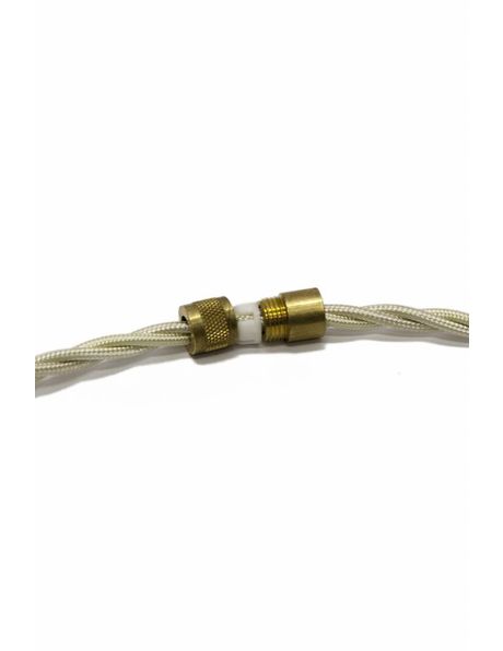 Luxury strain relief for lamp cord, brass