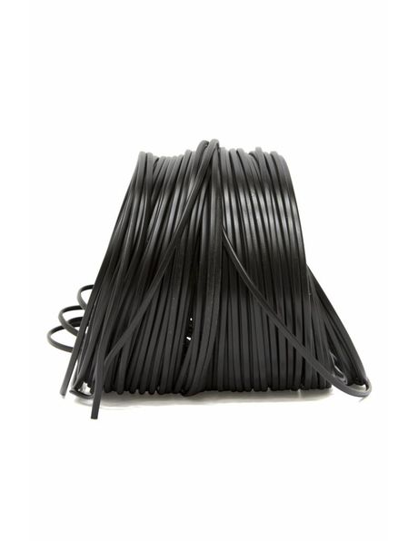 Electrical cord, flat model, black colour, 2  x 0.75 (0.3 inch)