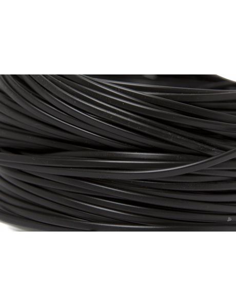 Electrical cord, flat model, black colour, 2  x 0.75 (0.3 inch)