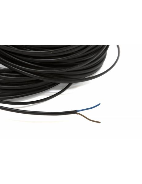 Electrical cord, flat model, black colour, 2  x 0.75 (0.3 inch)