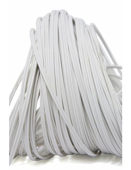 Twin lamp cord, white, 2 x 0.75 (0.3 inch)